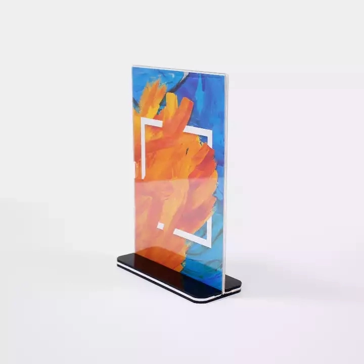 Double-Sided Plastic Menu Display Stand Sign Holder