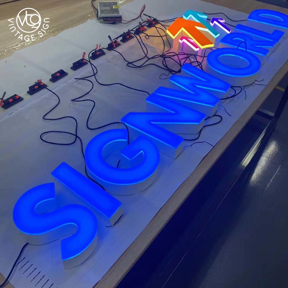 Front Light Letters Logo Custom Lightbox Signage Business LED Signs