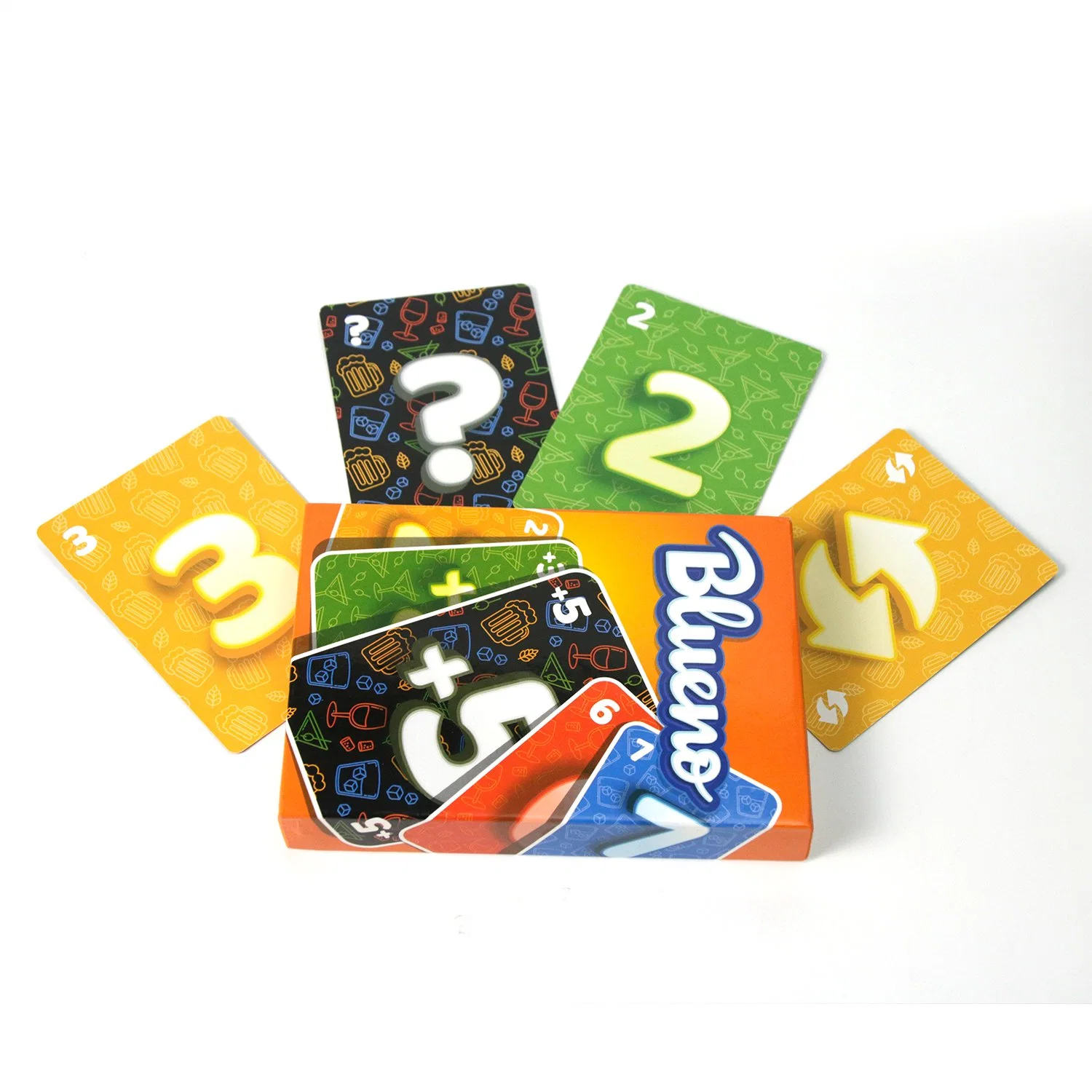 La mémoire de l'éducation des adultes personnalisé Carte de jeu avec le bloc-notes de cotation de sablier Gift Box Set Parti potable Pont de la carte de papier