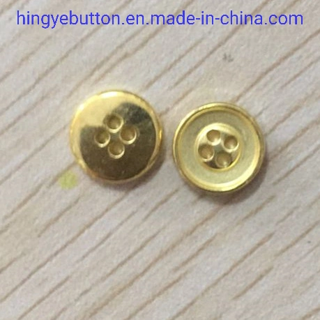 Plastic Button 2 Holes ABS Matt Gold Color Button for Garment Accessories