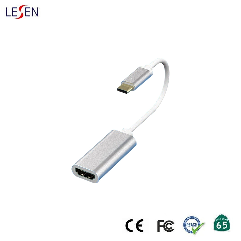 Alliage d'aluminium 3.1 USB de type C Adaptateur femelle mâle à HD