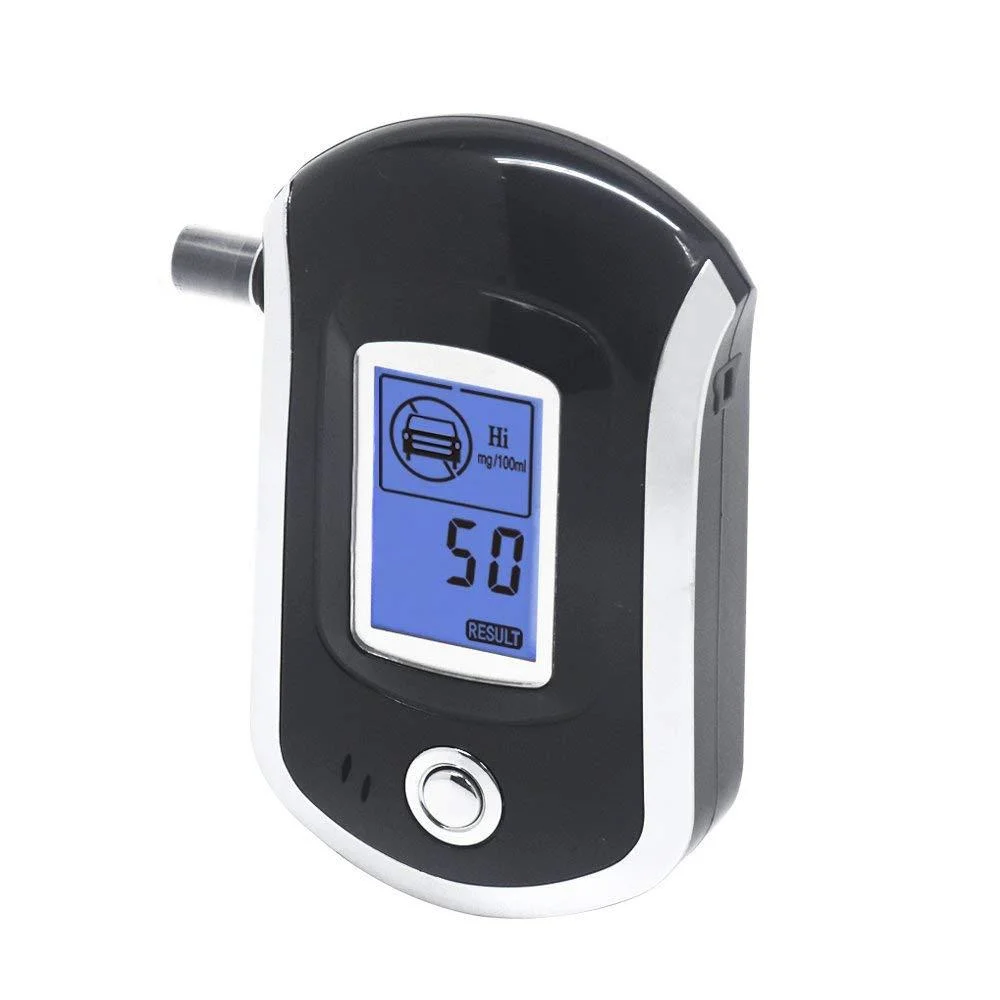 Portable Blowing Alcohol Tester Detector with High Precision Digital Display with 5 Mouthpieces Household Alcohol Tester Breathalyzer