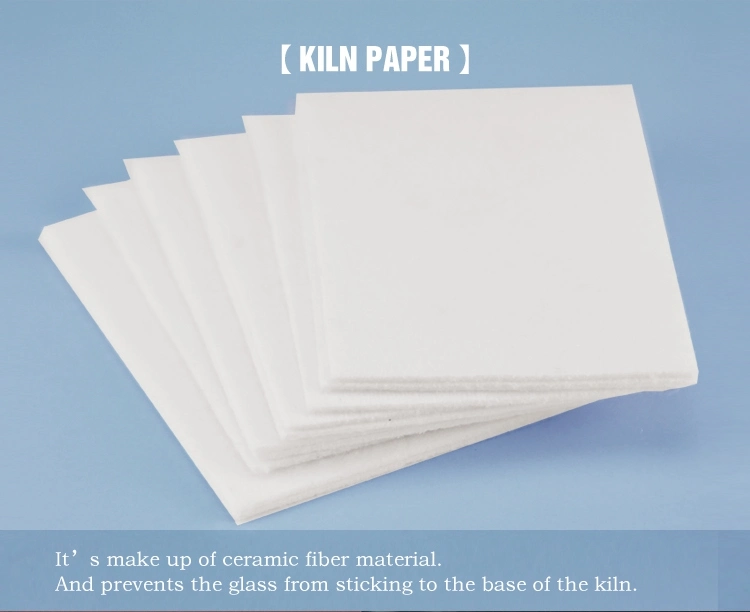 Square 80mm (3.1inch) * 80mm (3.1inch) Microwave Kiln Papers Ceramic Fiber Paper Insulation Ceramic Fiber Blanket Hot Melt Kiln Paper