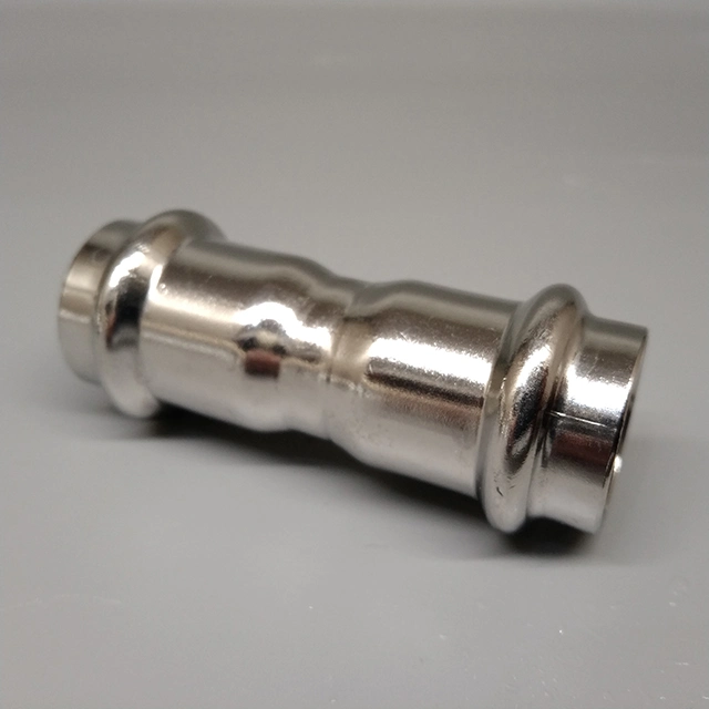 DN20 Stainless Steel Pipe Fitting Double Crimping Stainless Steel SS304 Coupling