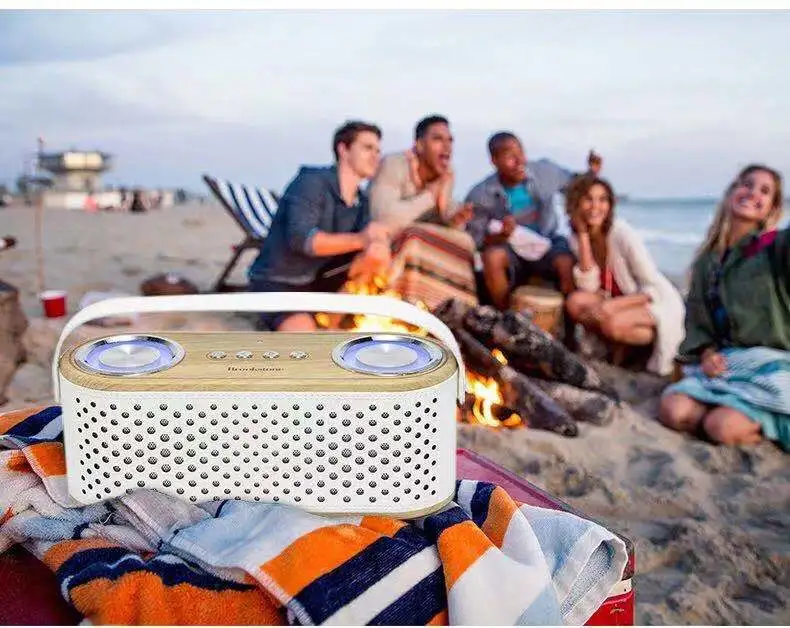 Original Brookstone Portable Fashion Speaker Bluetooth Indoor and Outdoor Wireless Music Box