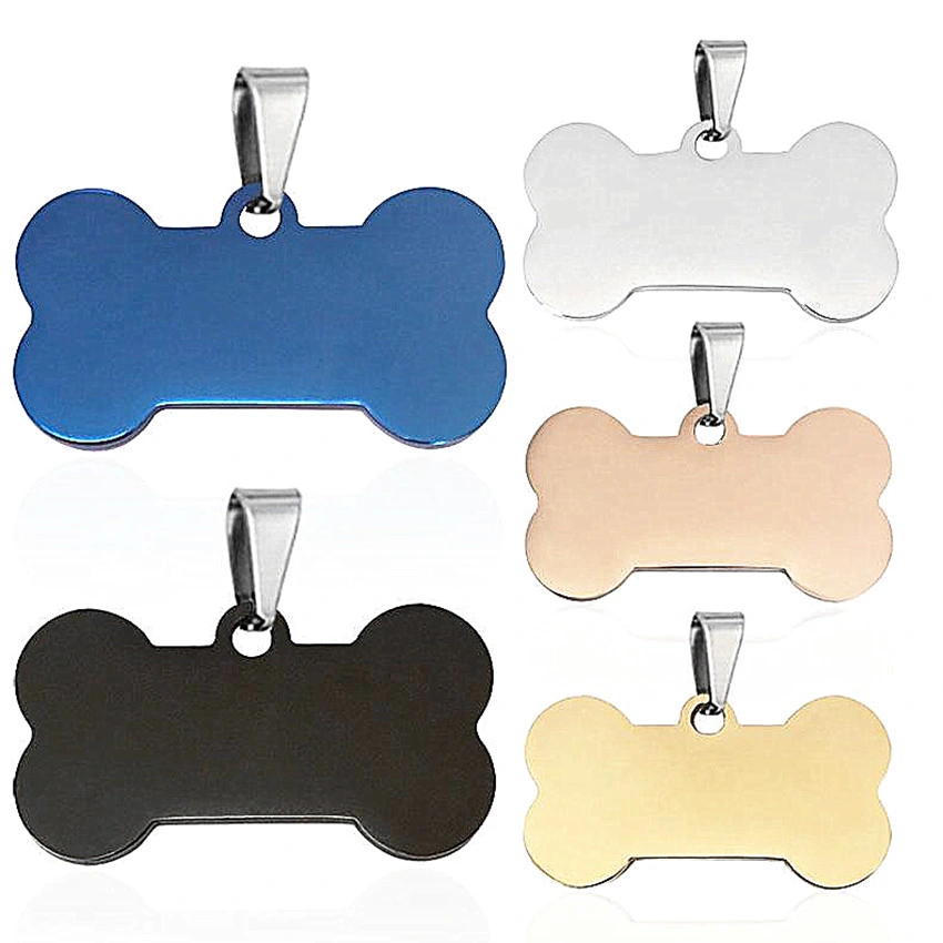 Bone Shape Pets ID Name Tag Address Pendant Dog Puppy Collar Anti-Lost Card Pet Accessories Bone