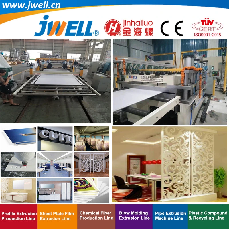 Jwell-PVC Foaming Board WPC (PE PP) Foaming Board Profile Recycling Agricultural Making Extrusion Machine for Partition Wall Board with Automatic Good Price