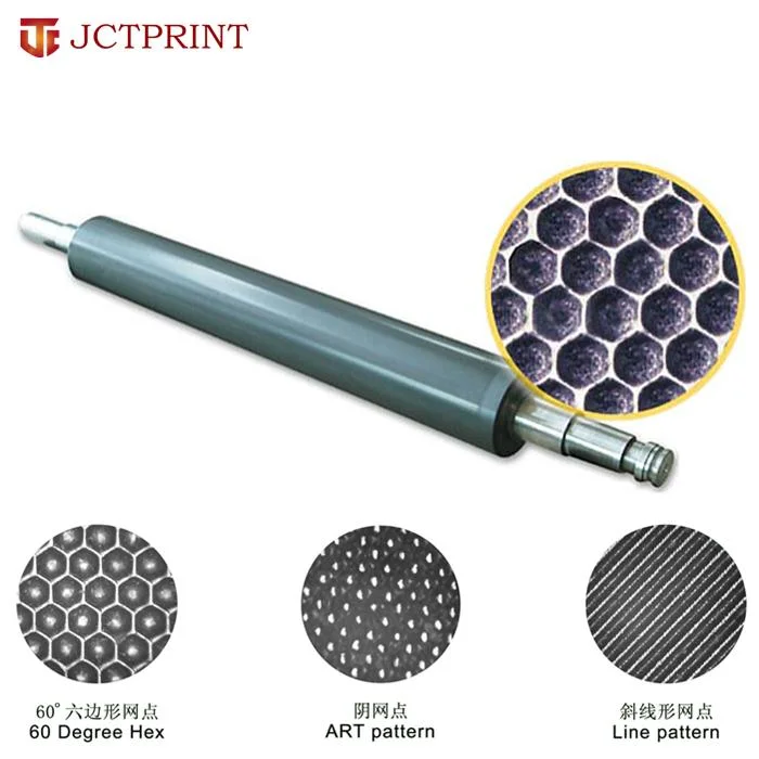 China Anilox cerâmicos rolete com Engravnig para impressão de etiquetas