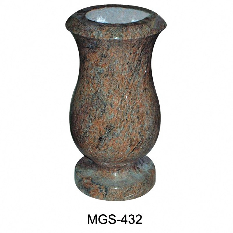 Multicolor Granite Flower Pot for Cemetery with Factory Cheap Price