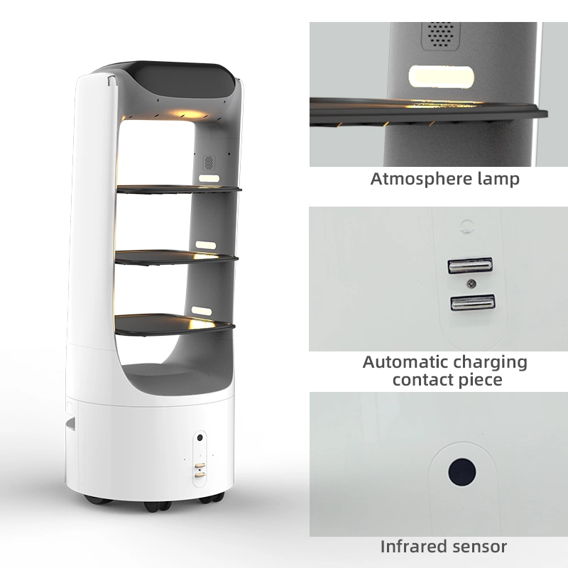 Waiter Delivery Service Robot Food Delivery Robot for Restaurant Serving Trolley