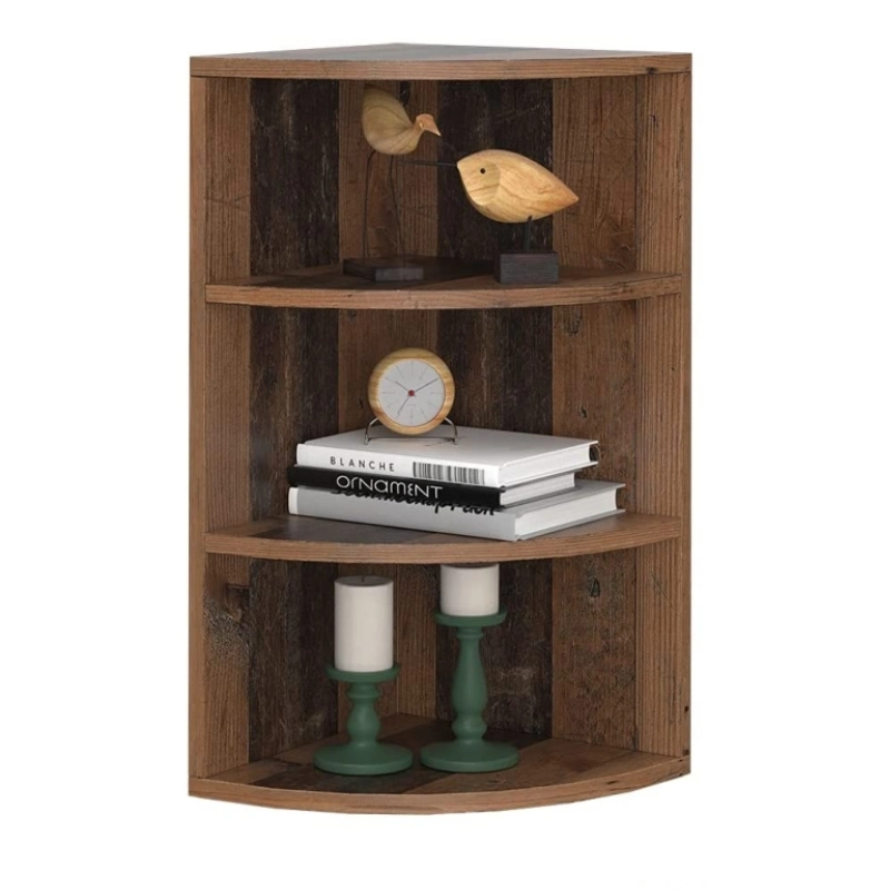 Retro Brown Living Room Study Corner Rack 0627