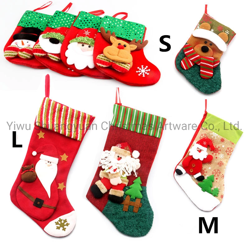 O Natal Factor Sock Santa Claus Ostentar Candy Dom Bag Árvore de Natal Natal penduradas factor transporte de Queda