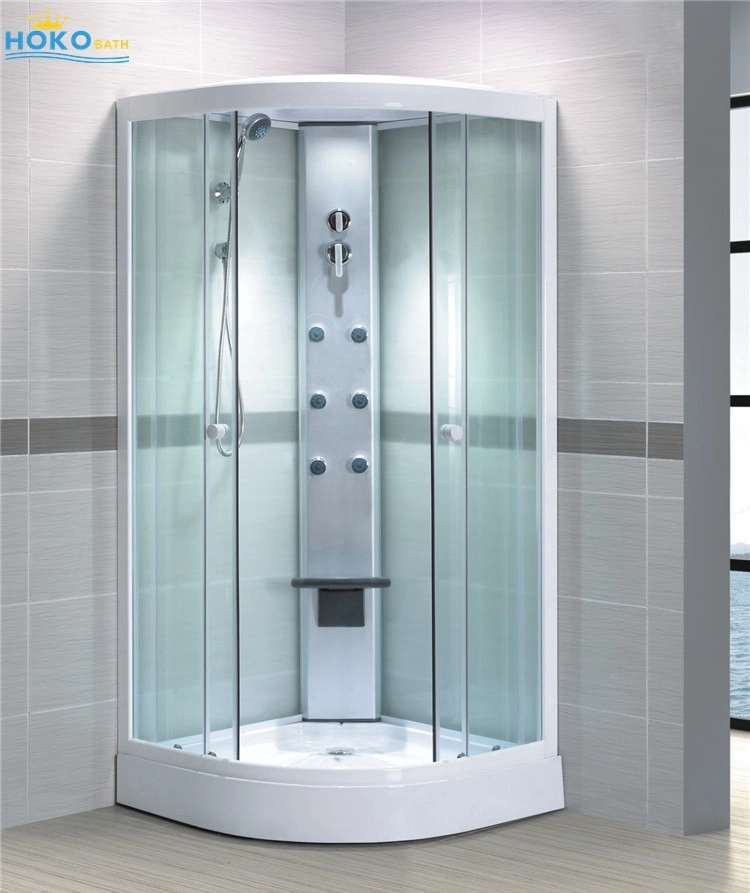 Cuarto de baño simple directamente la puerta corredera de cristal templado de ducha