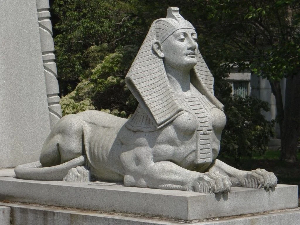 Alte ägyptische Marmor weibliche Sphinx Statue für draußen