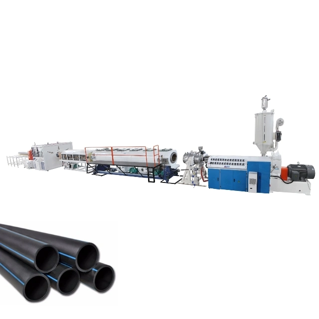 Machine de fabrication de tuyaux en plastique Ligne de production d'extrusion de tuyaux de gaz HDPE Machine d'extrusion de tuyaux d'eau LDPE PP PE PPR