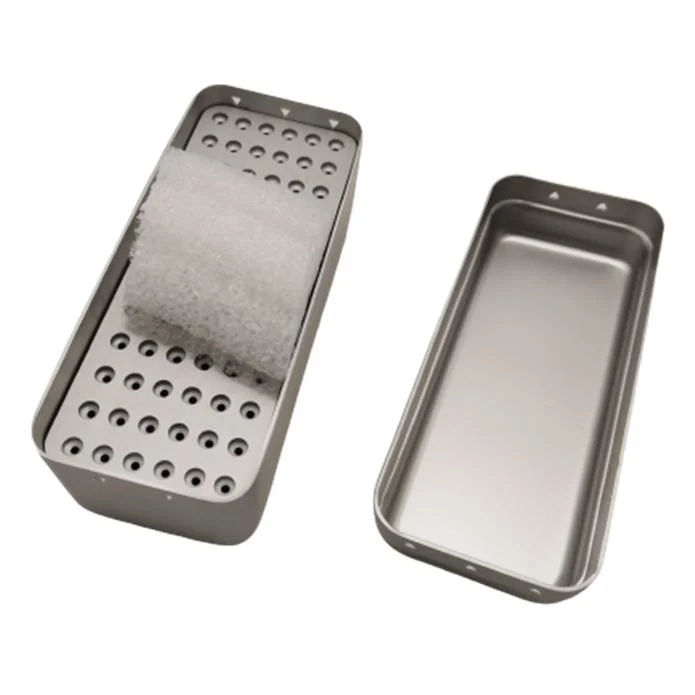 Dental Equipment Aluminum Dental Bur Box Metal Dental Bur Organizer Box