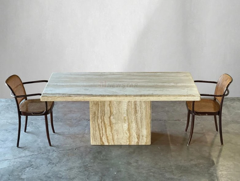 Mesa de jantar de luxo moderno estilo nórdico Mate Superfície conseguida Office Mesa de conferência grandes pedras Fabricação Shuitou de fábrica