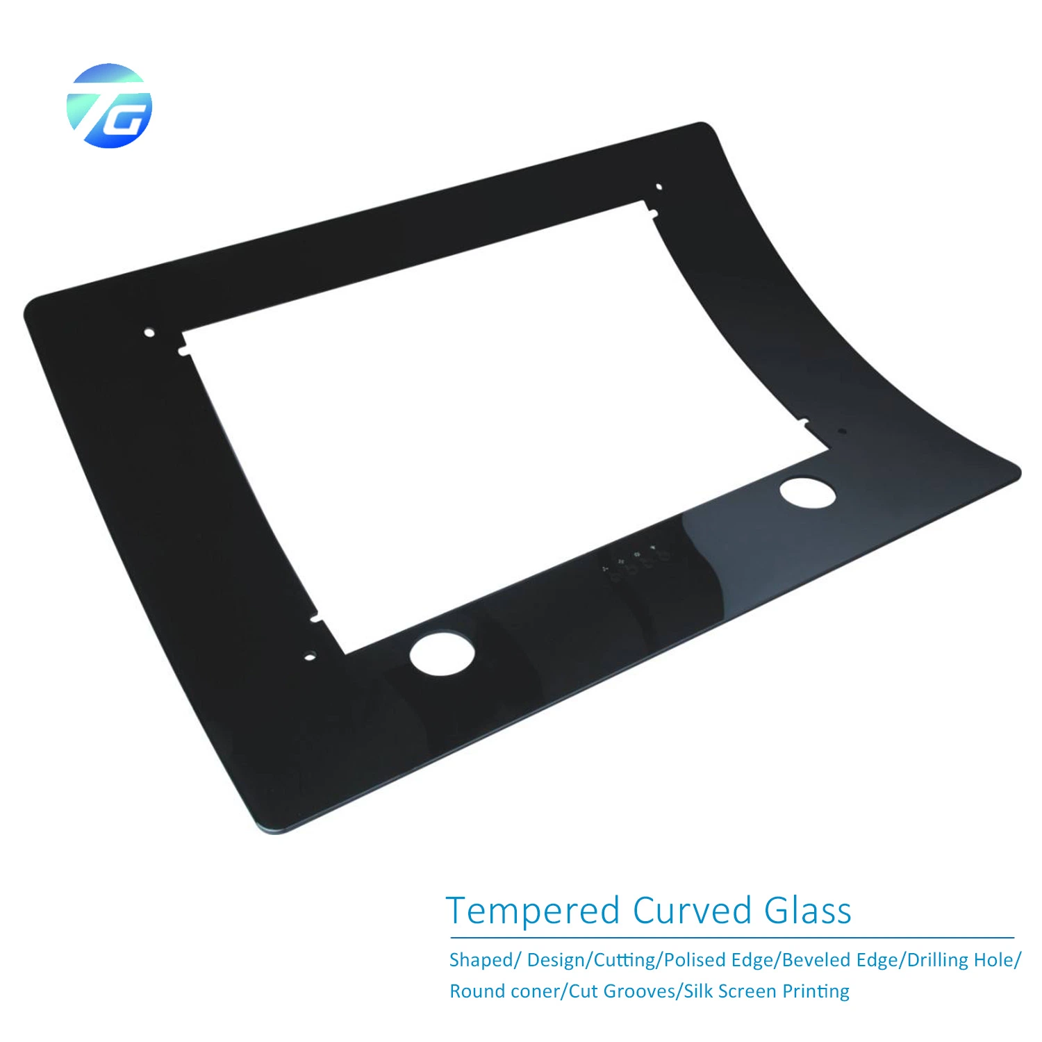 Extra Clear Low Iron Bent Curved Tempered Glass for Food Cabinet Counter Refrigerator Showcase