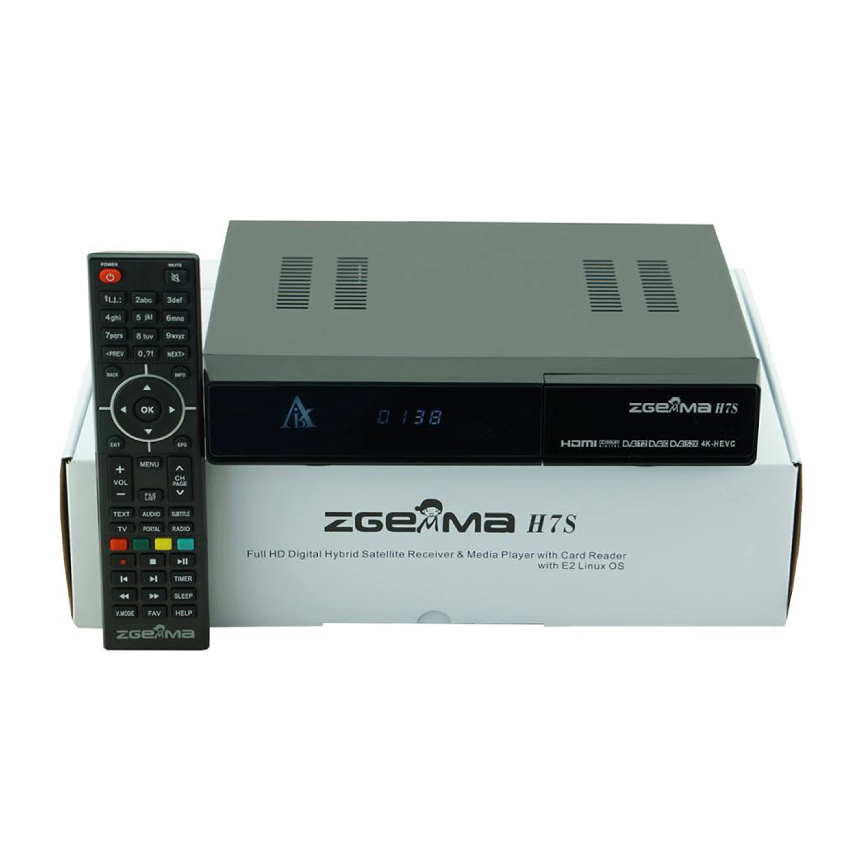Melhore o seu entretenimento de TV com Zgemma H7s - 16 GB de memória eMMC Flash, 1 GB DDR3 Receptor de TV por satélite