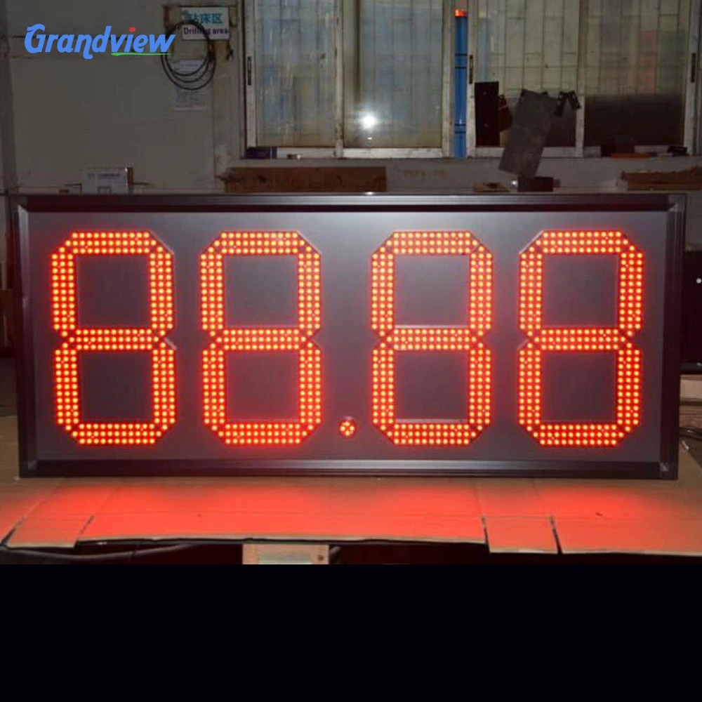 Waterproof Green Colour Price Sign Forgasstation LED Gas Price Display Board Screen