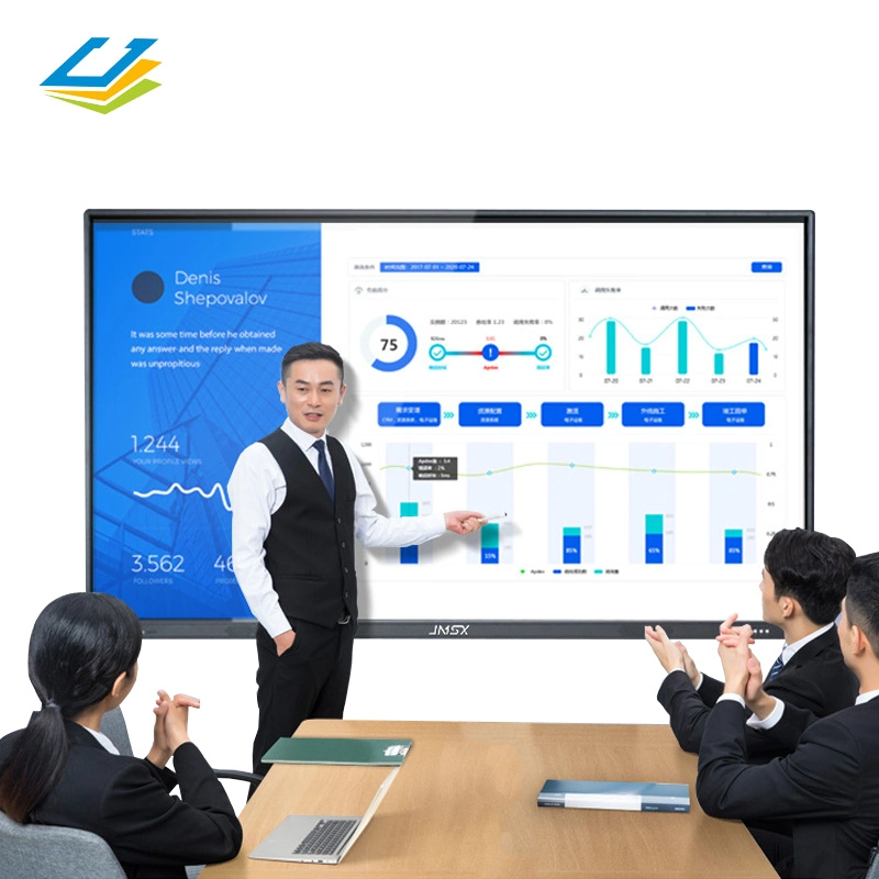 86 Inch Touch Screen All in One PC Waterproof Android Interactive Board White Dry Erase Board Magnetic Wheels