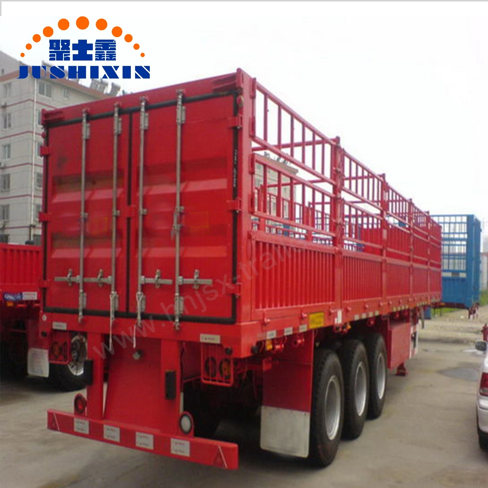 Hot Selling Tri-Axle 60tons Store House Bar Cattle Stake Semi Trailer for Sale