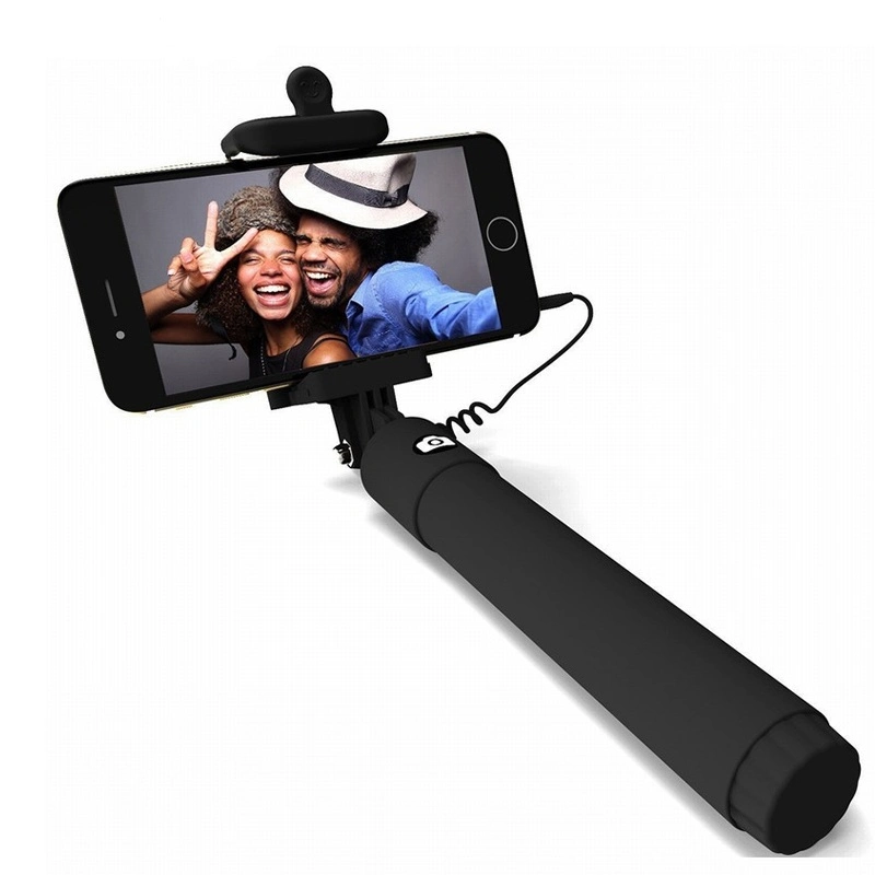 Mini Kids Promotional Cable Wired Monopod Selfie Stick