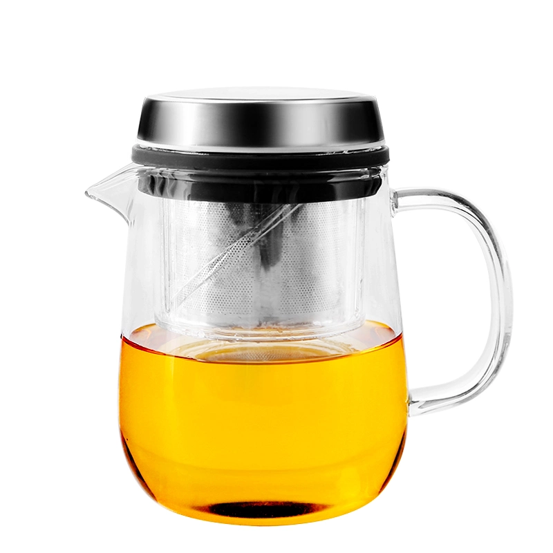 Wolesale Price Tableware Glass Tea Kettle Tea Pot with Infuser for Deinkware