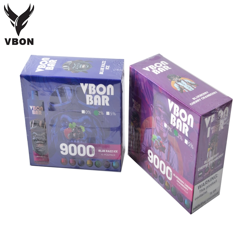 New Arrival Vbon Cool Design RGB Light 9000 Puffs Pod Vapes Vaporizer