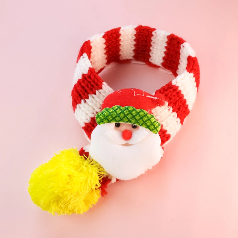 Pet Knitted Christmas Scarf Pet Dog Scarf Pet Supplies