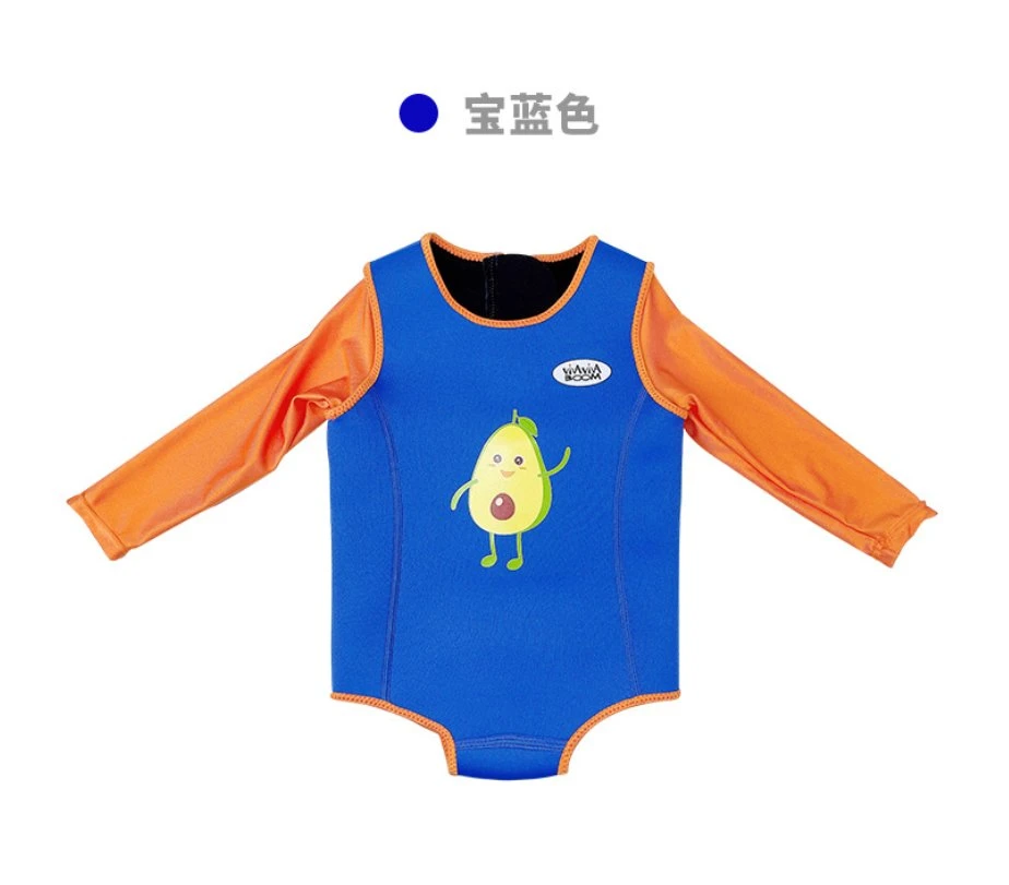 New One-Piece Swimsuit for Kids Boys and Girls Long-Sleeved Wetsuit