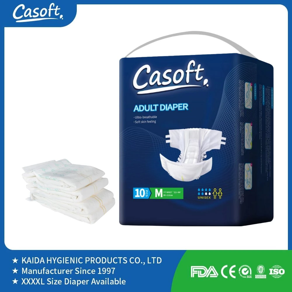 OEM/ODM Customized Sizes Economical Quick Absorb Adult Diapers PP Tapes Urinary Incontinence Adult Diaper