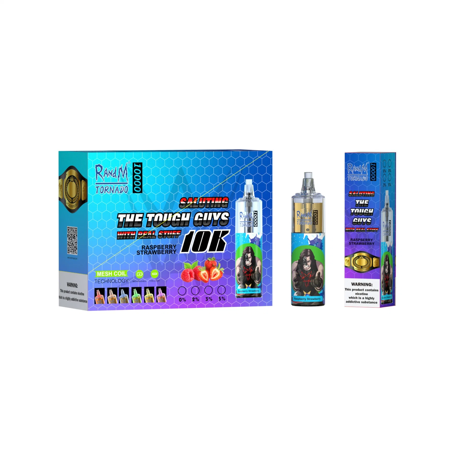 Authentic Randm Tornado 10000 Puffs Disposable/Chargeable Vape Pen E Cigarette Mesh Coil Rechargeable Battery 20ml