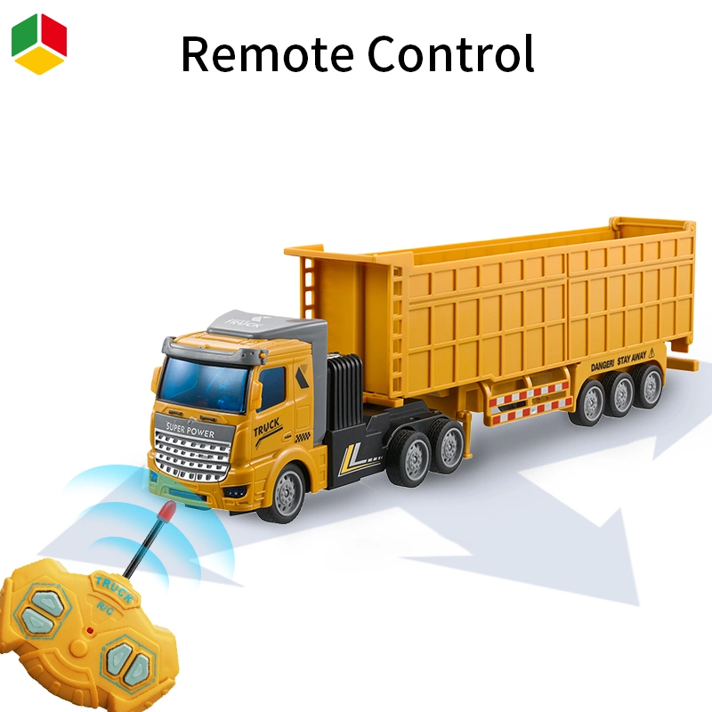 جهاز التحكم عن بعد QS مقياس 1/48 مقياس 4 قنوات هندسة مقطورة الشحن سيارة شاحنة خفيفة