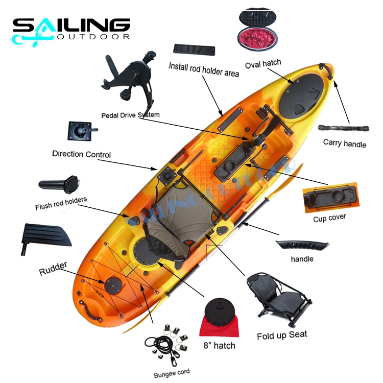 Sailing Outdoor 10FT Fishing Water Pedal Bike Kayak COM Pedais Canoe Pedal Boats for Sale UK