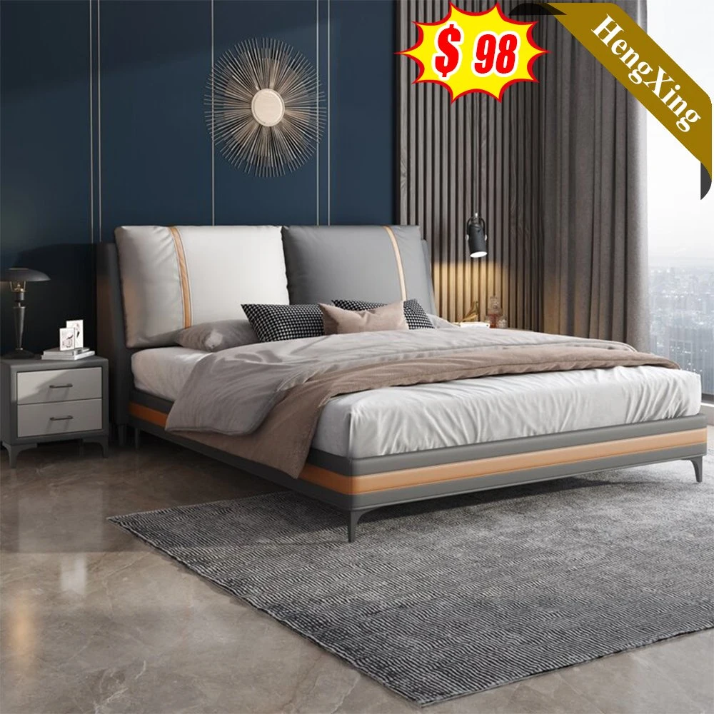 Quarto com Cama Queen Standard Branco, Cama Queen, elegante Couro funcional bela cama moldura