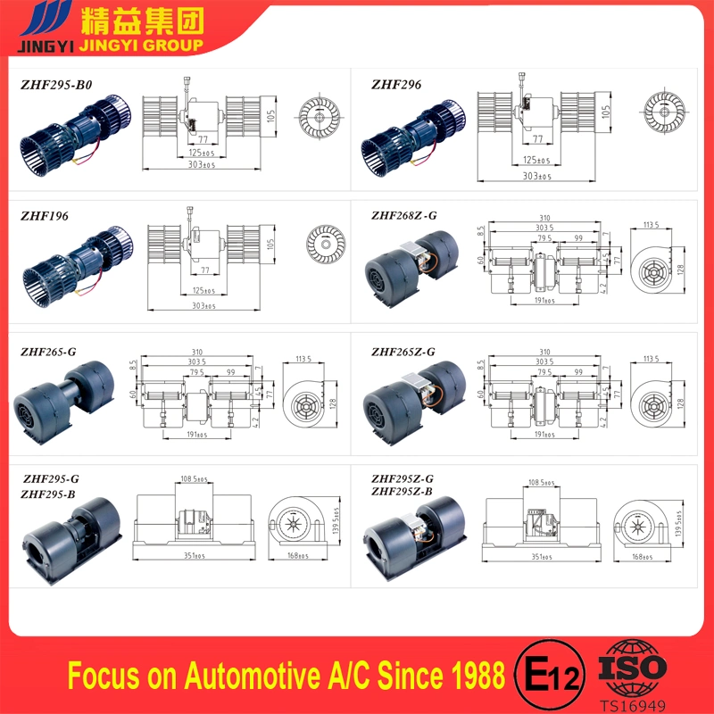 24V Blower Motor for Vehicle Air Conditioner with Electronic Resistors