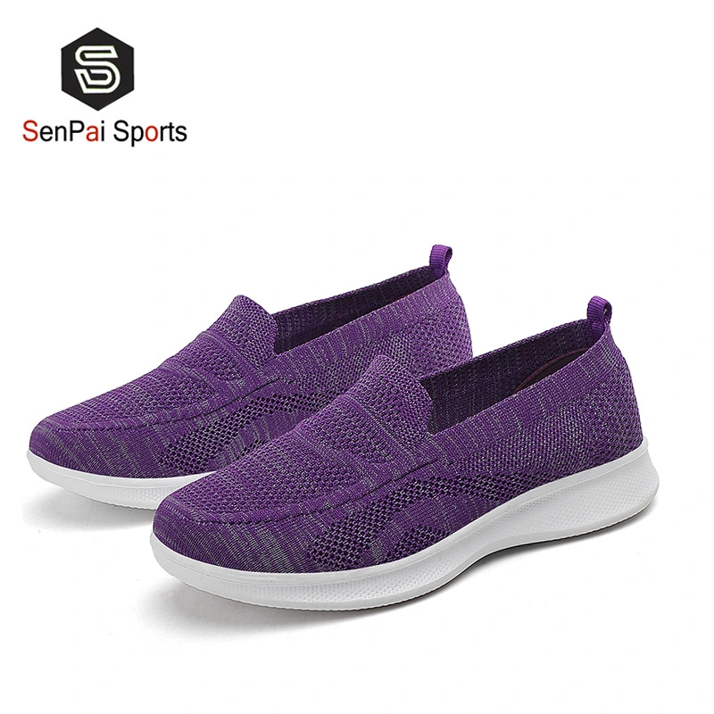 Nouveau design Sneakers de course à pied Light OEM femmes Flyknit Footwear ODM Chaussures