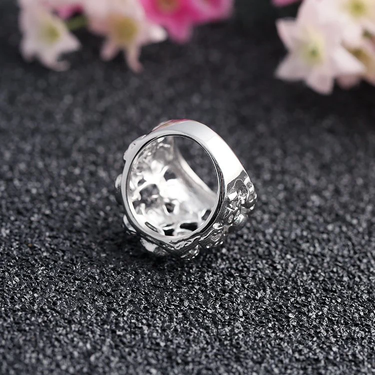 Punk Fashion 316L Stainless Steel Jewelry Men Skull Finger Ring