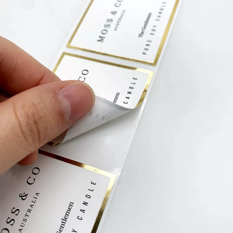 Custom Waterproof Private Candles Label, Matte Gold Foil Sticker Label Printing for Candle Jars