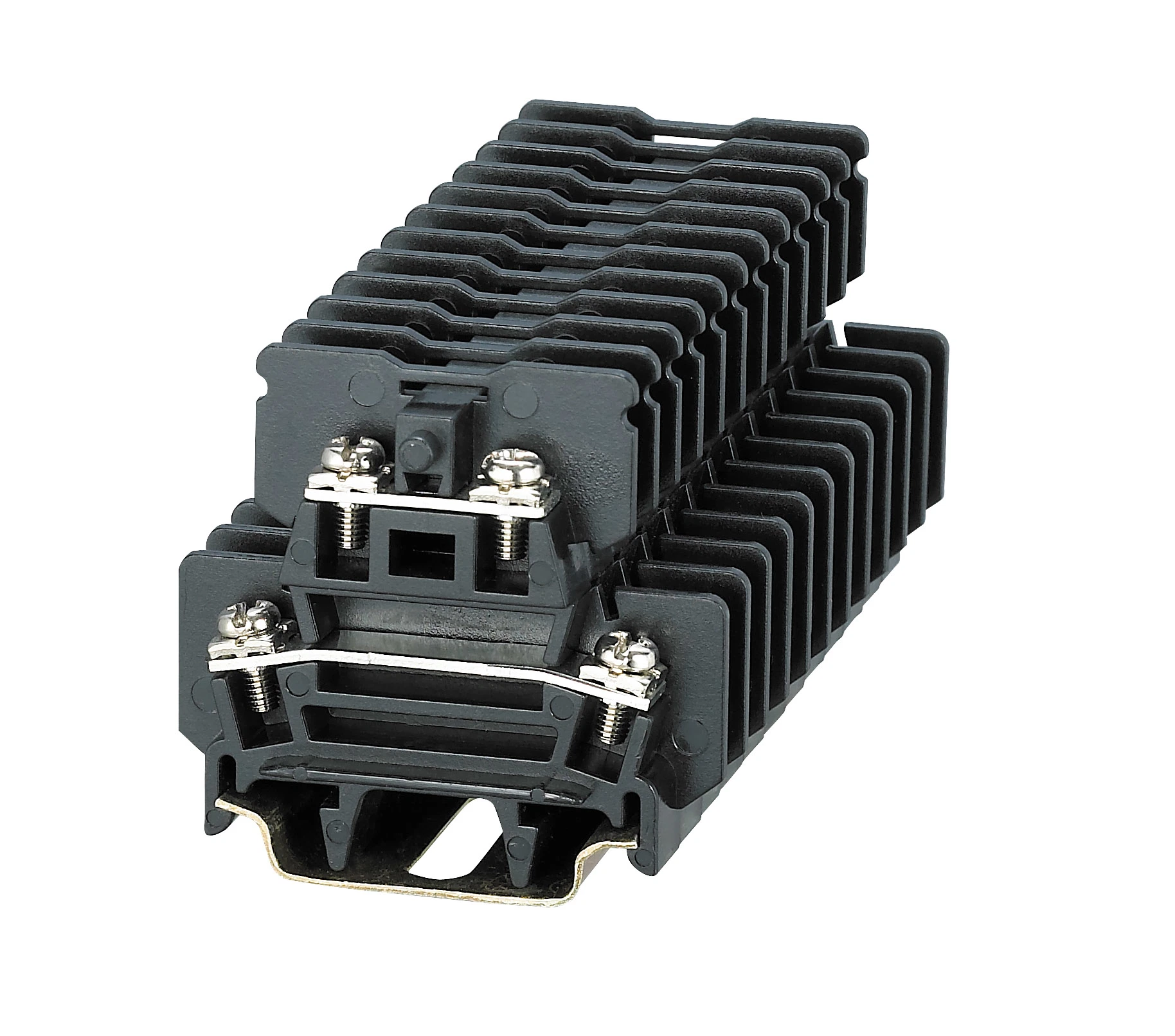 DIN Rail Double Level Terminal Block for Ring Connector AWG22-16