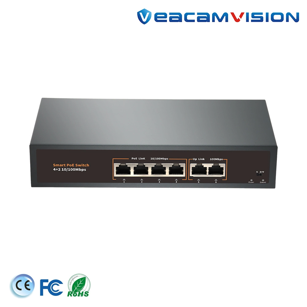 250m Long Distance Factory Ai Watchdog Poe Switch Power Supply High Power Poe Injector Network Switch 4 8 9 16 24 48 Port Ethernet Poe Switch