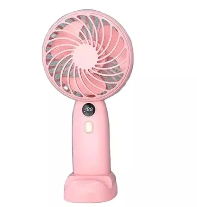 Summer Best Selling Handheld Rechargeable USB Portable LED Display Mini Fan P002