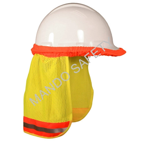 Hi-Viz Lime Mesh Hardhat Neck Shield