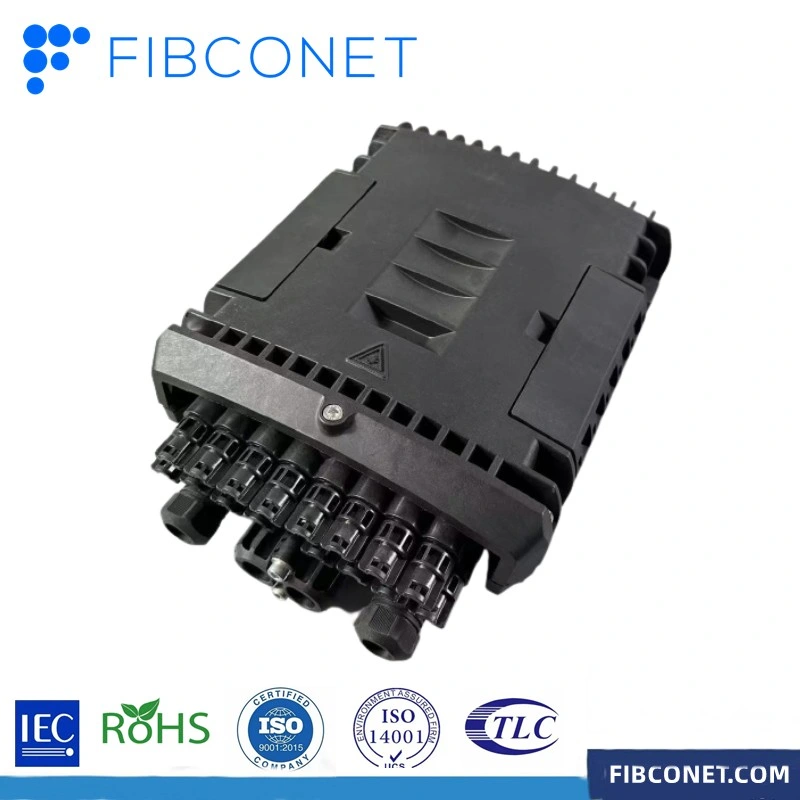 FTTH Black Waterproof Outdoor Pre-Connector 16cores Fiber Optic Terminal Box