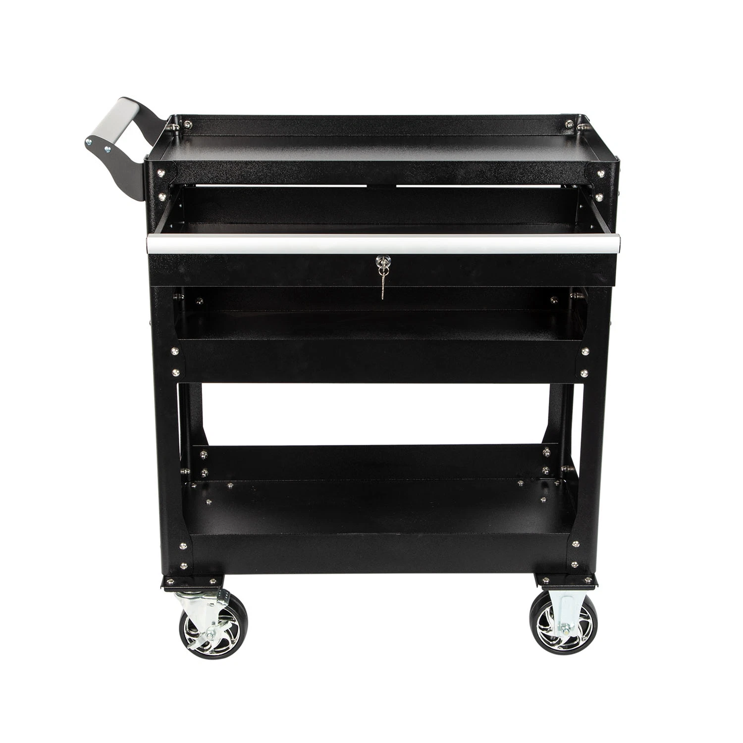 3 Tier Rolling Tool Cart with Wheels and Utility Drawers