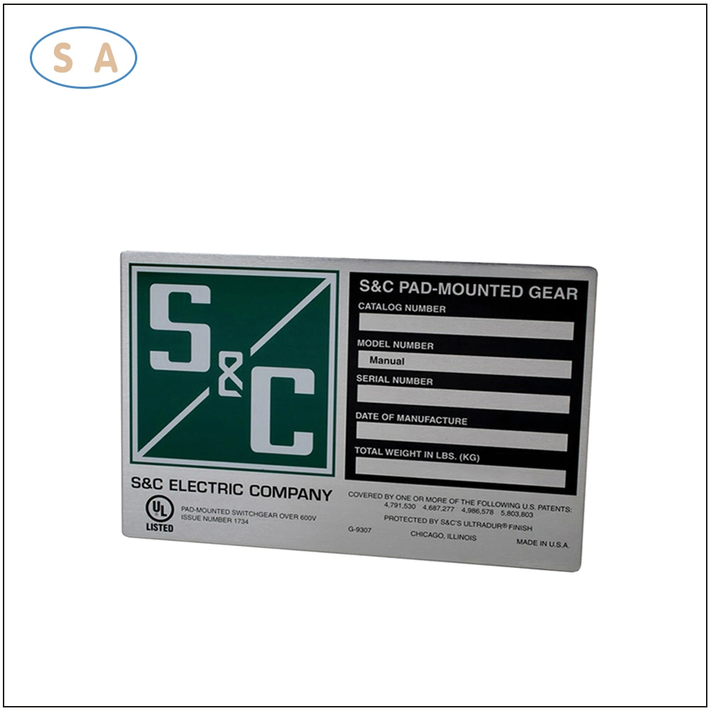 Customized Logo/Name Label Metal Magnetic Nameplate with Laser Engraving