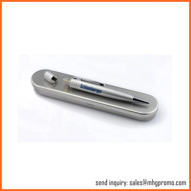 USB Pen Rubber Metal Ballpoint Pen with USB Flash Drive