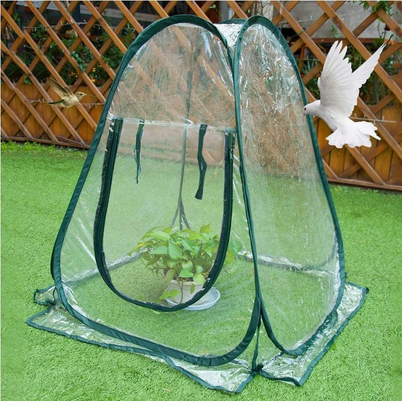 Mini Pop up serre avec couvercle transparent Maison de culture végétale protégée fleur portable tente un abri pour Jardin Jardin extérieur