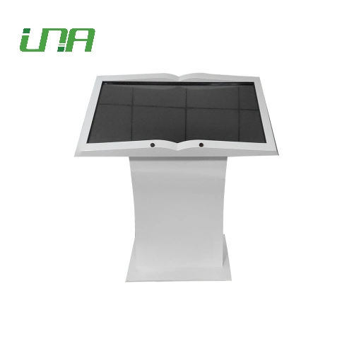 Book Deisign Floor Stands Display Broadcasting Screen Advertising Indoor Media Book Frame LCD Touch Kiosk